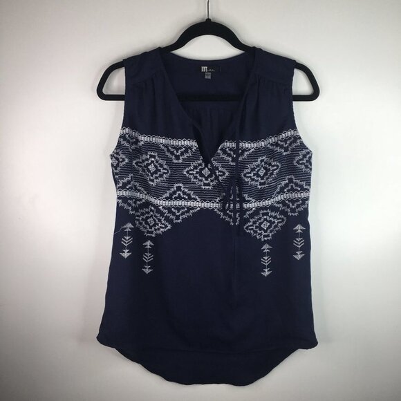 KUT FROM THE KLOTH Embroidered Boho Sleeveless Top - Picture 2 of 6
